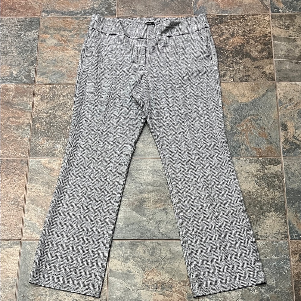 Ann Taylor Black and White Checked Pants